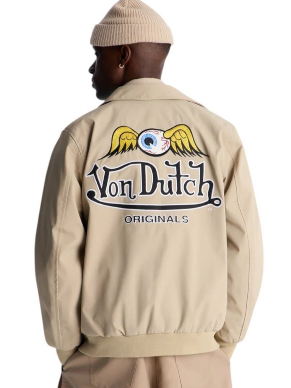 Von Dutch Bomber Jacket Kulture Khaki Men's Size Medium - New With Tags